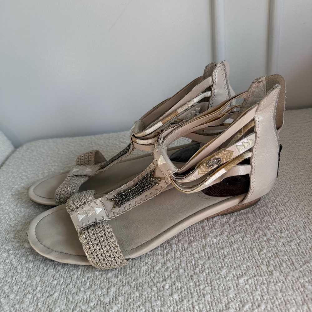 The Sak low heeled wedge sandals